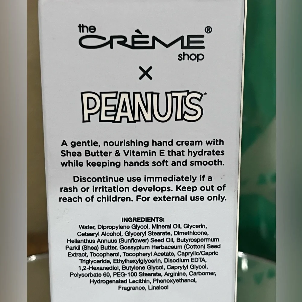 the Crème Shop x Peanuts Time to Get Cozy Hand Cream, Wood Musk, new!